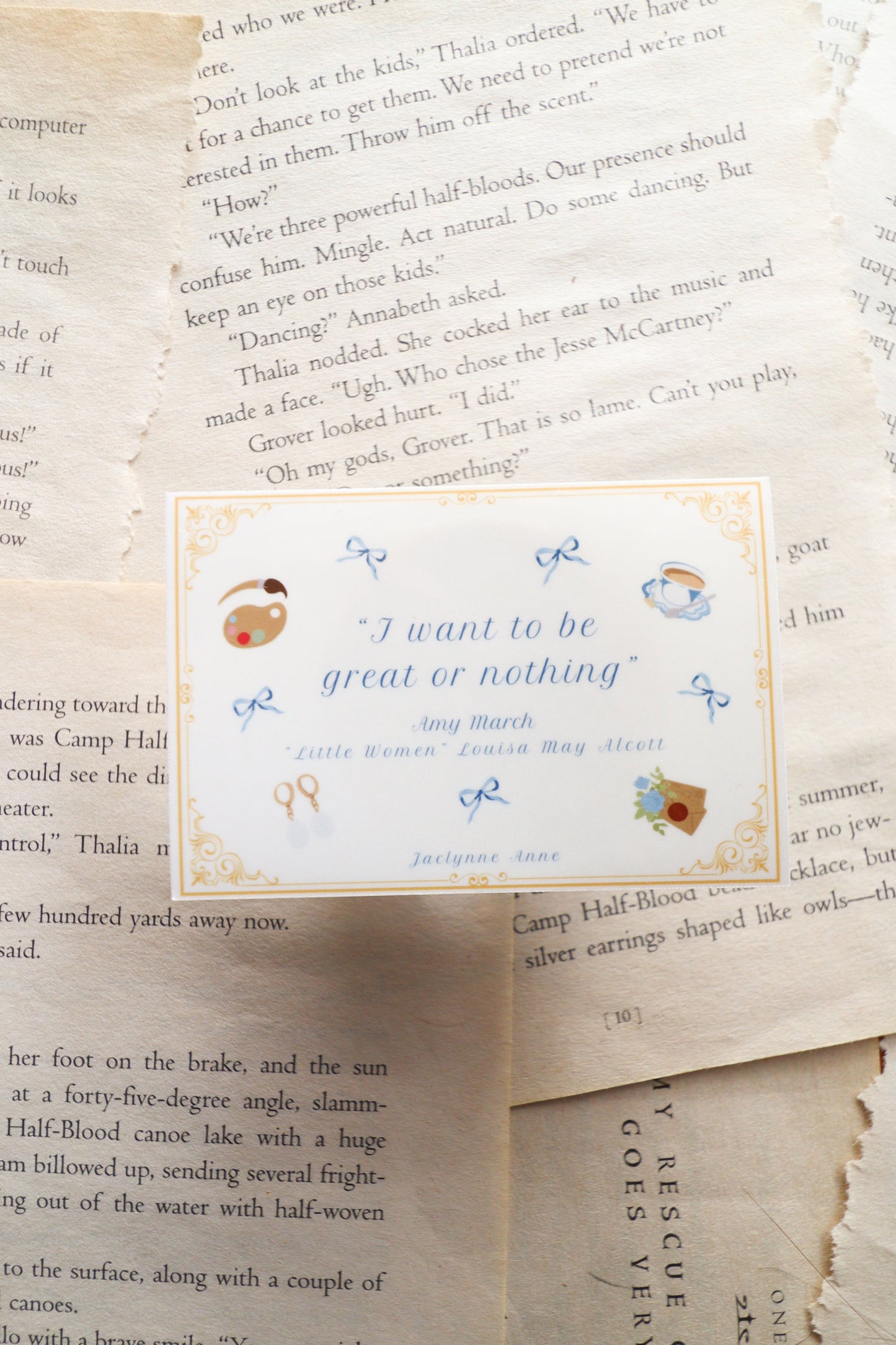 Great or Nothing Amy March Vinyl Sticker