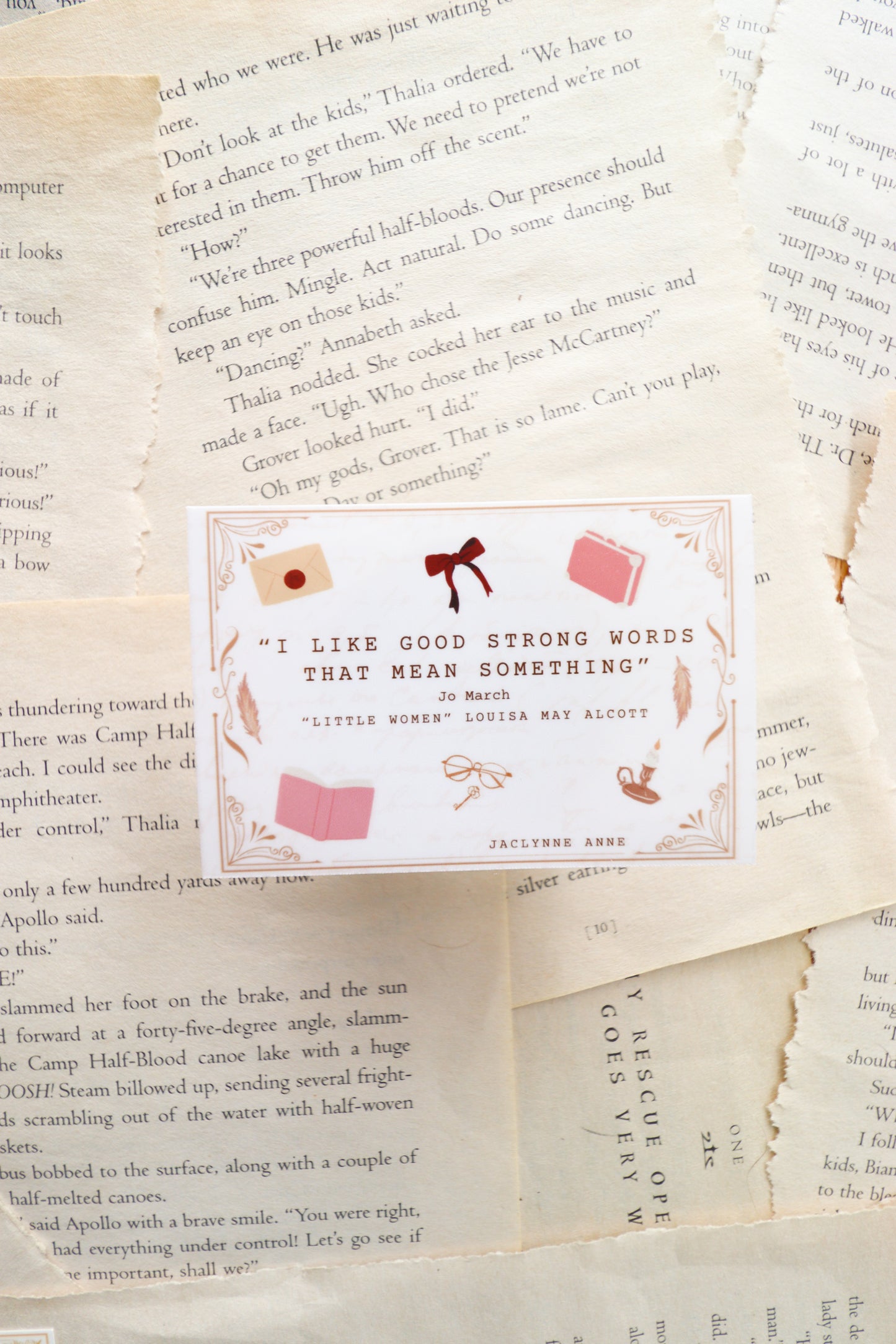 Strong Words Jo March Vinyl Sticker