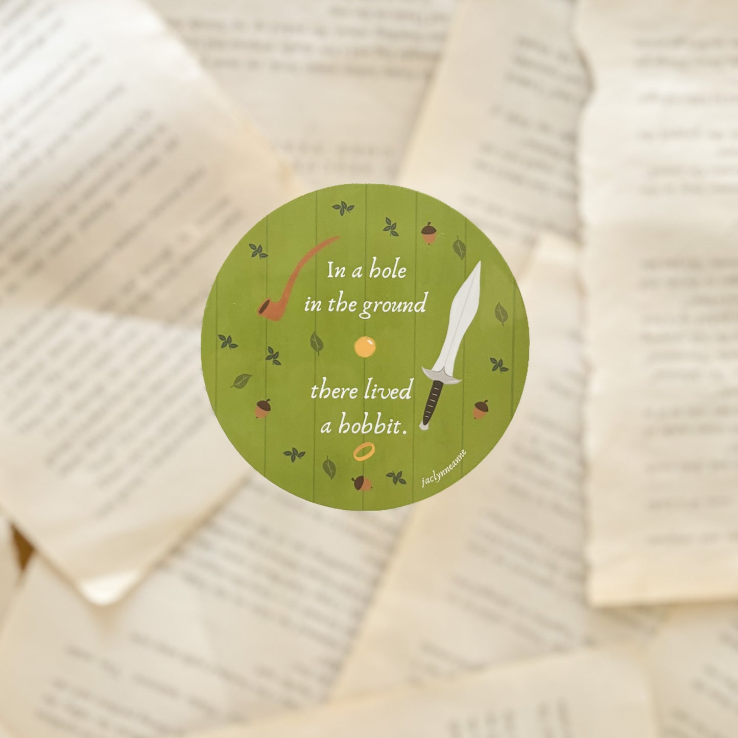 There Lived a Hobbit Vinyl Sticker