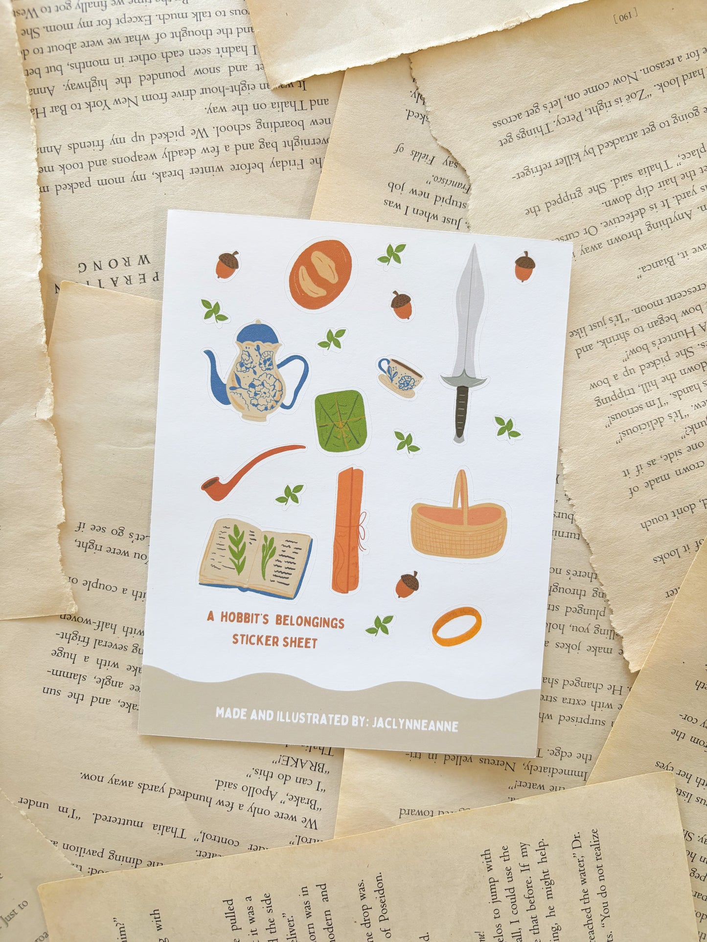 A Hobbit’s Belongings Sticker Sheet