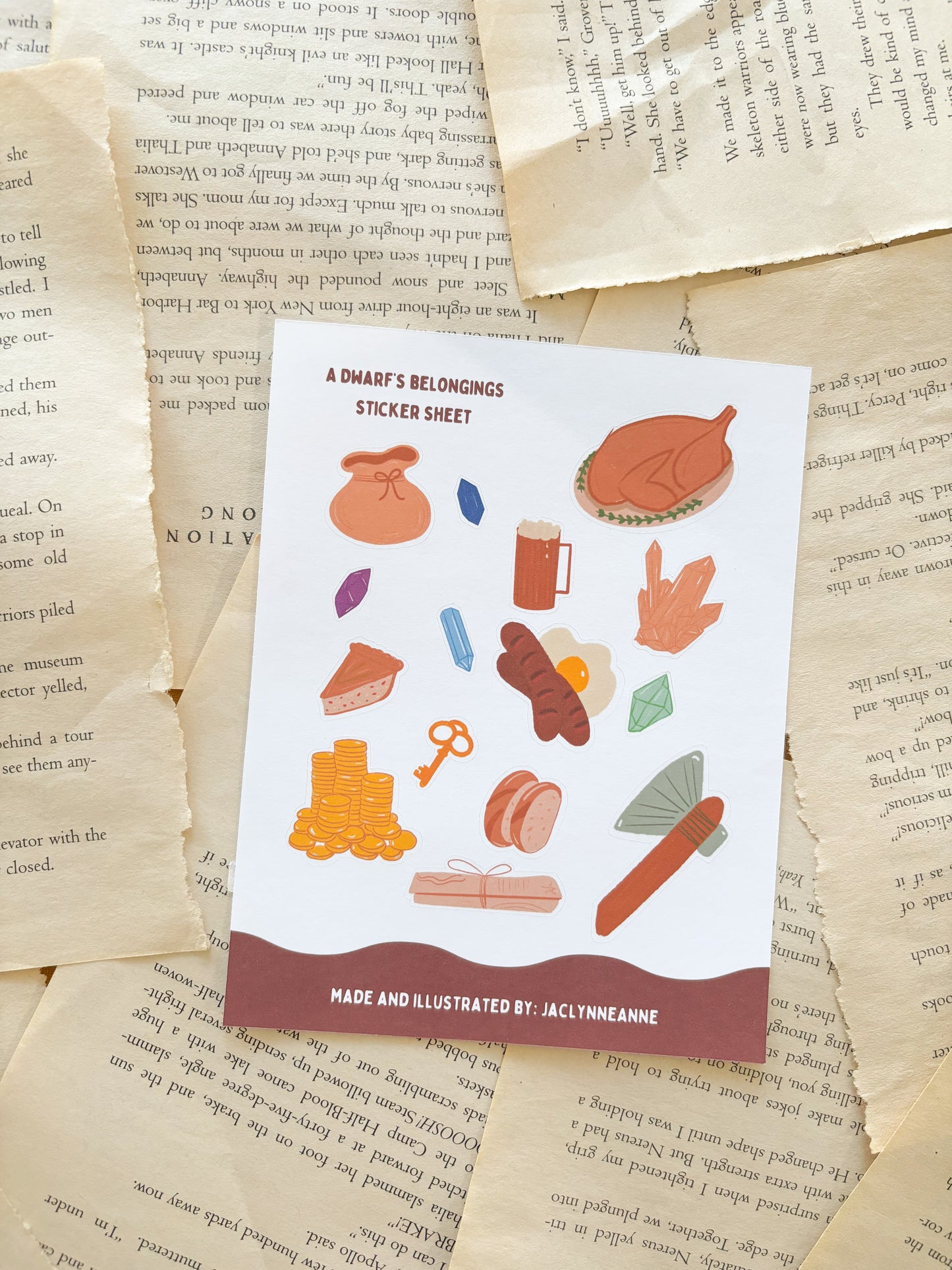 A Dwarf’s Belongings Sticker Sheet