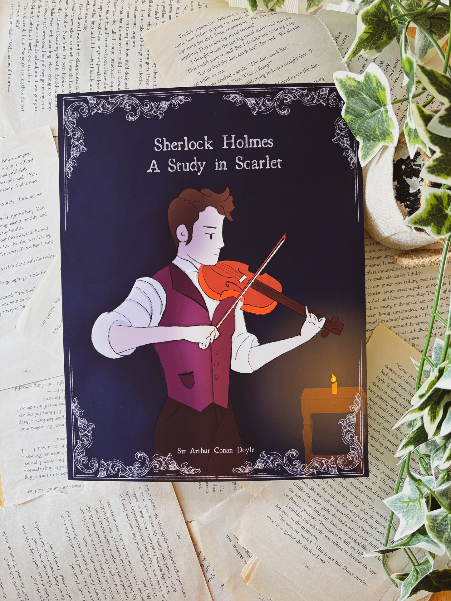 Sherlock Mock Book Cover Portrait Art Print