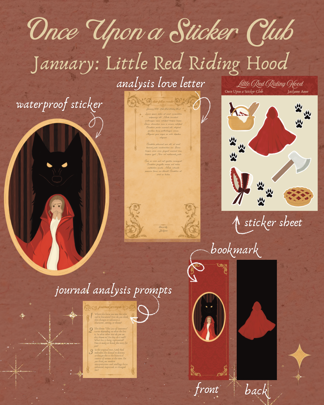 Once Upon a Sticker Club: a monthly snail mail club