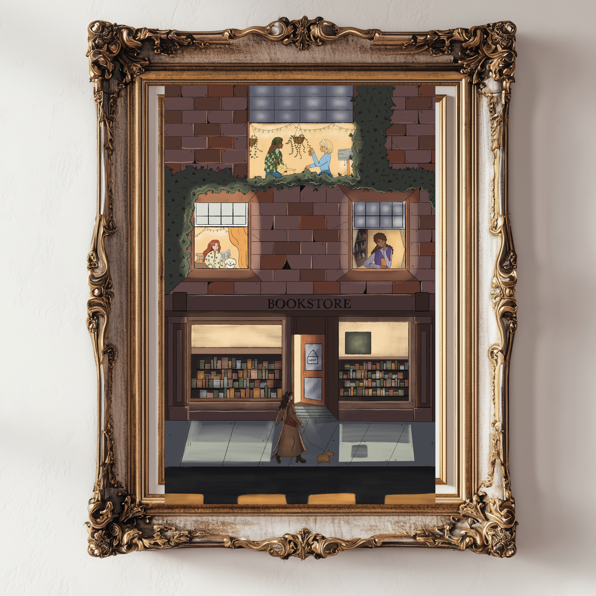 A Night at the Bookstore Print
