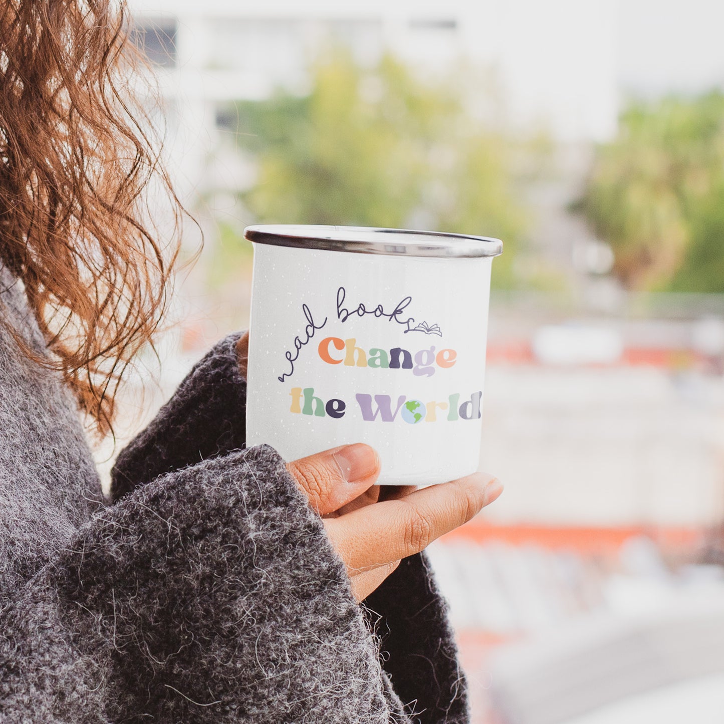 Read Books Change the World Enamel Mug