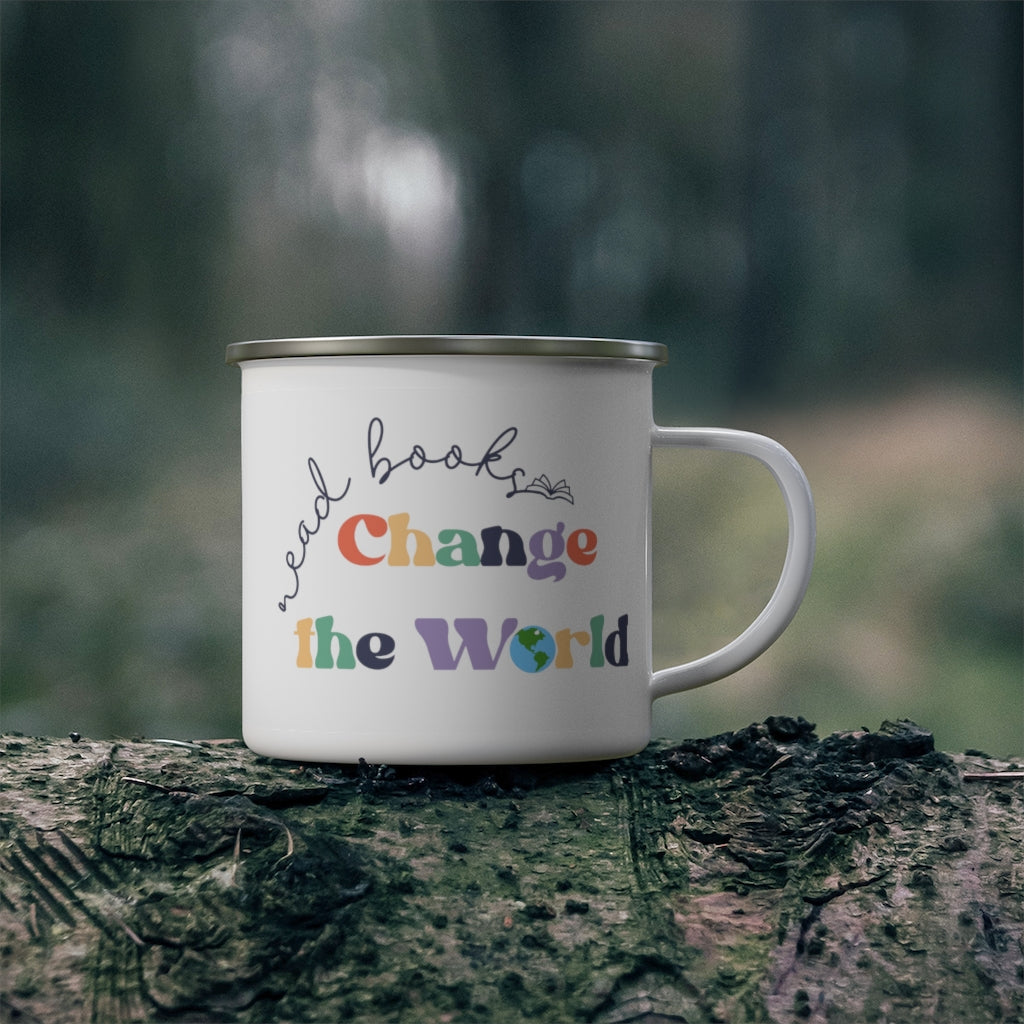 Read Books Change the World Enamel Mug