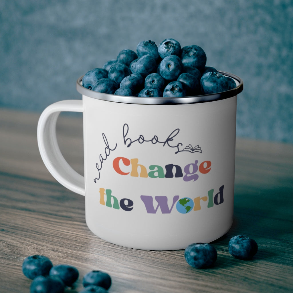 Read Books Change the World Enamel Mug