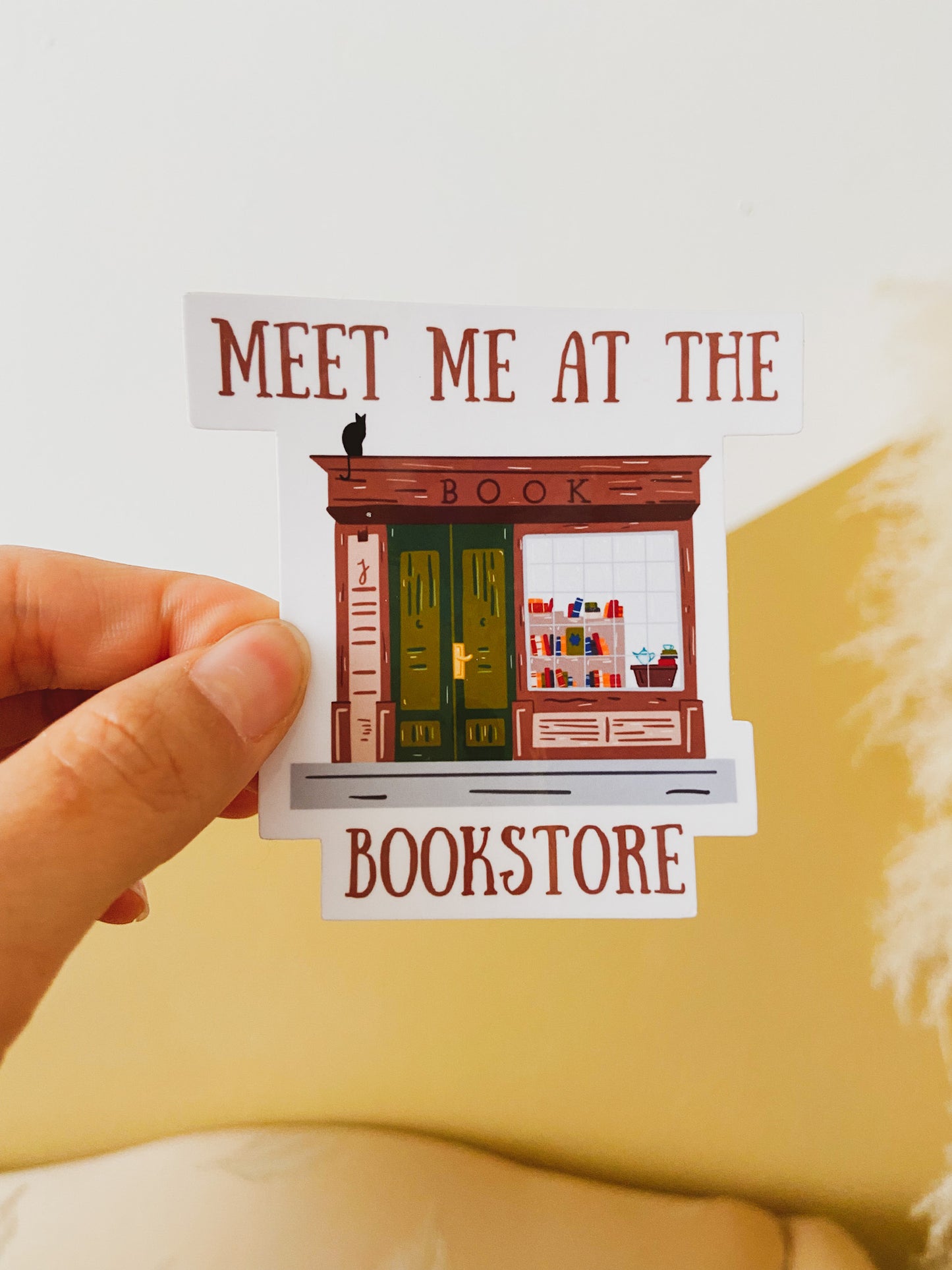 Meet Me At The Bookstore Vinyl Sticker