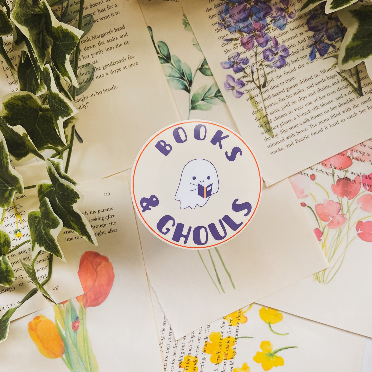 Books and Ghouls Vinyl Sticker