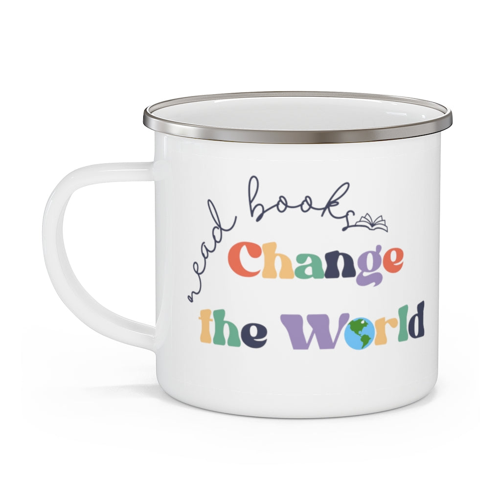 Read Books Change the World Enamel Mug