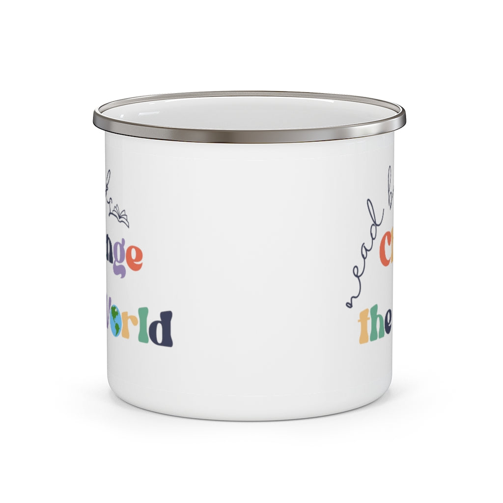 Read Books Change the World Enamel Mug