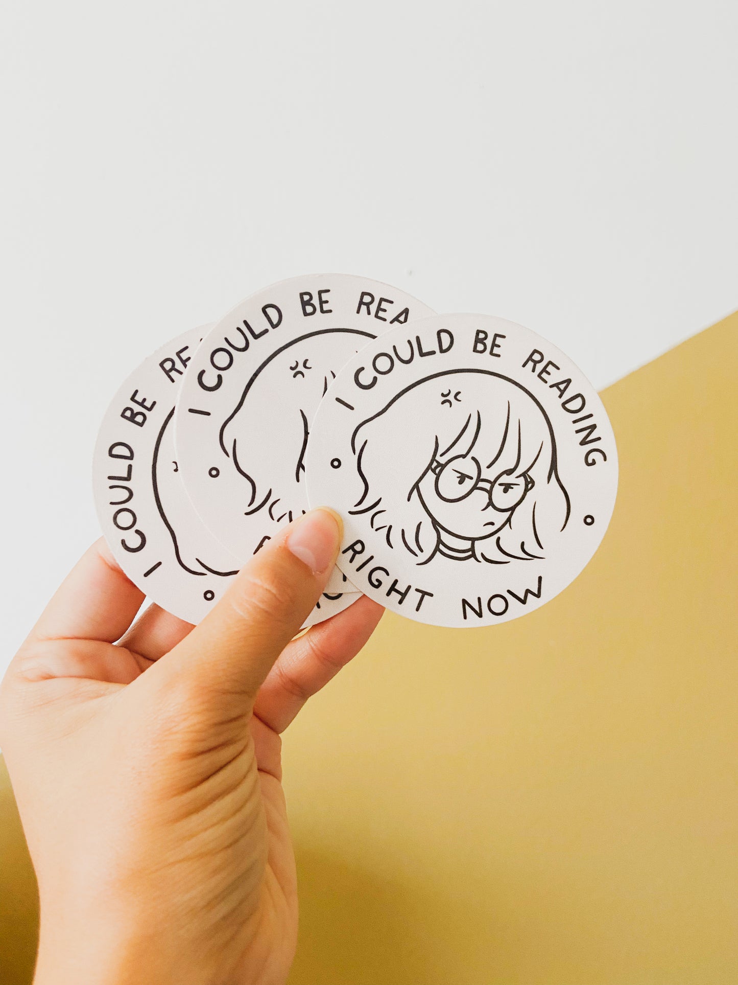 I Could Be Reading Right Now Vinyl Sticker