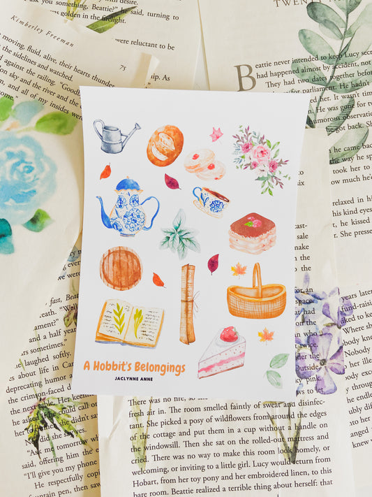 A Hobbit’s Belongings Sticker Sheet