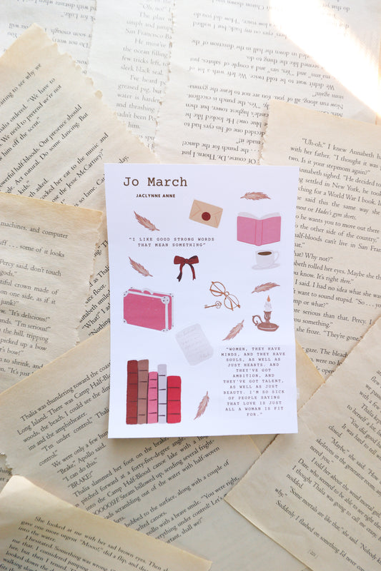 Jo March Sticker Sheet