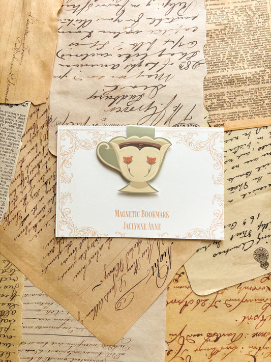 Tea Cup Magnetic Bookmark