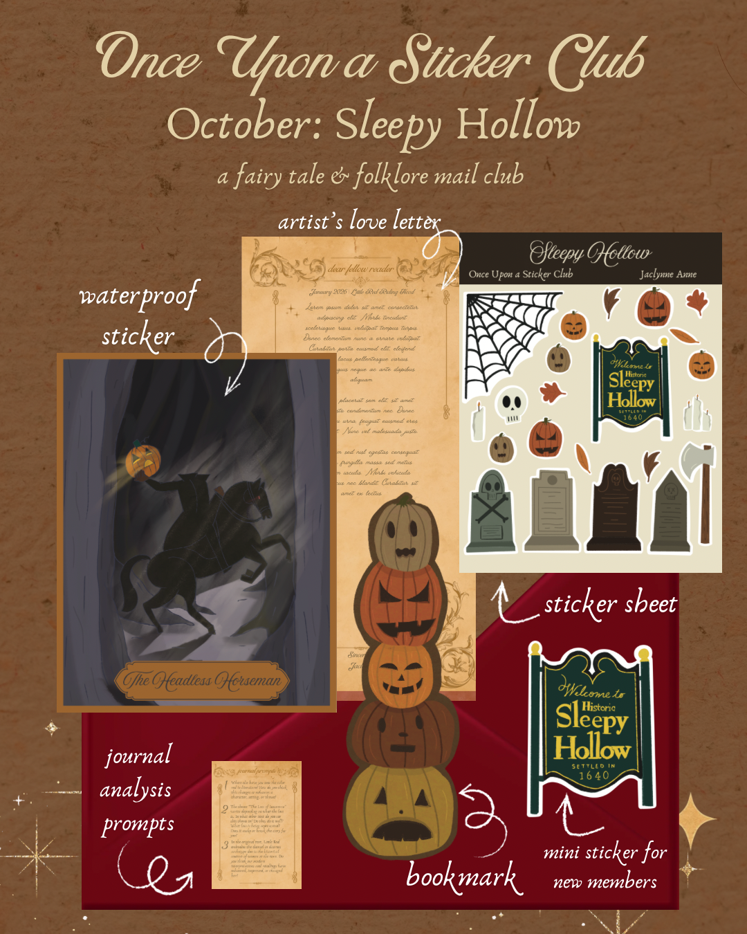 Once Upon a Sticker Club: a monthly snail mail club