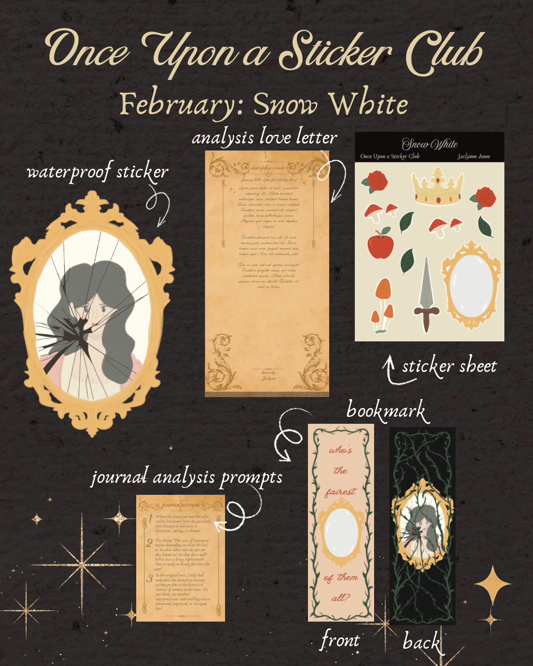 Once Upon a Sticker Club: a monthly snail mail club
