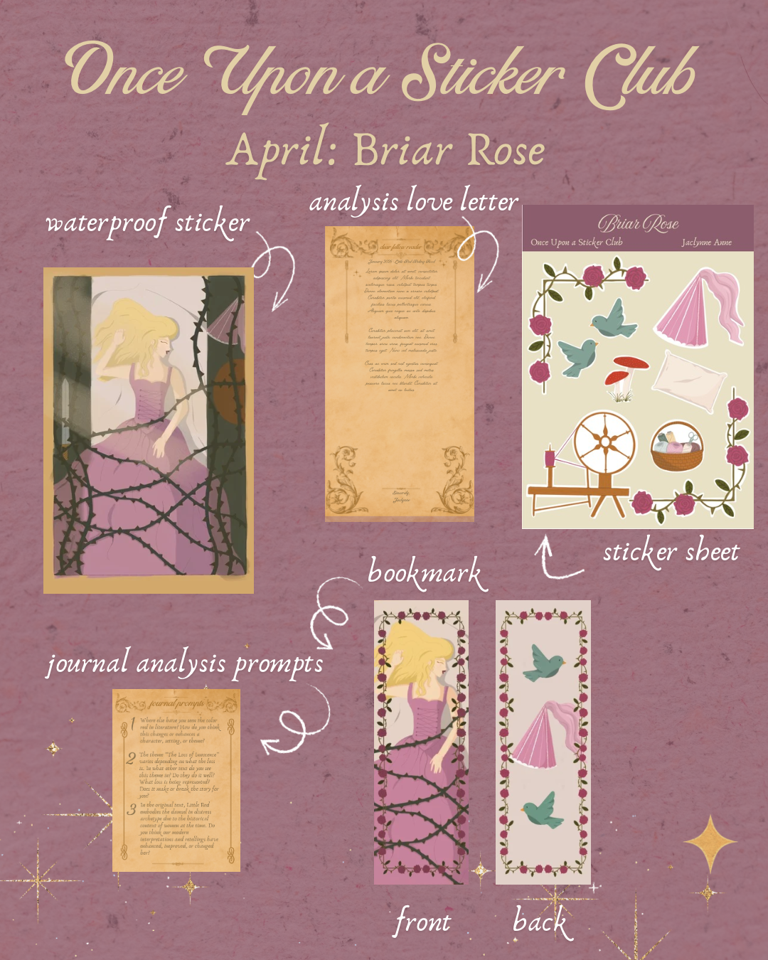 Once Upon a Sticker Club: a monthly snail mail club