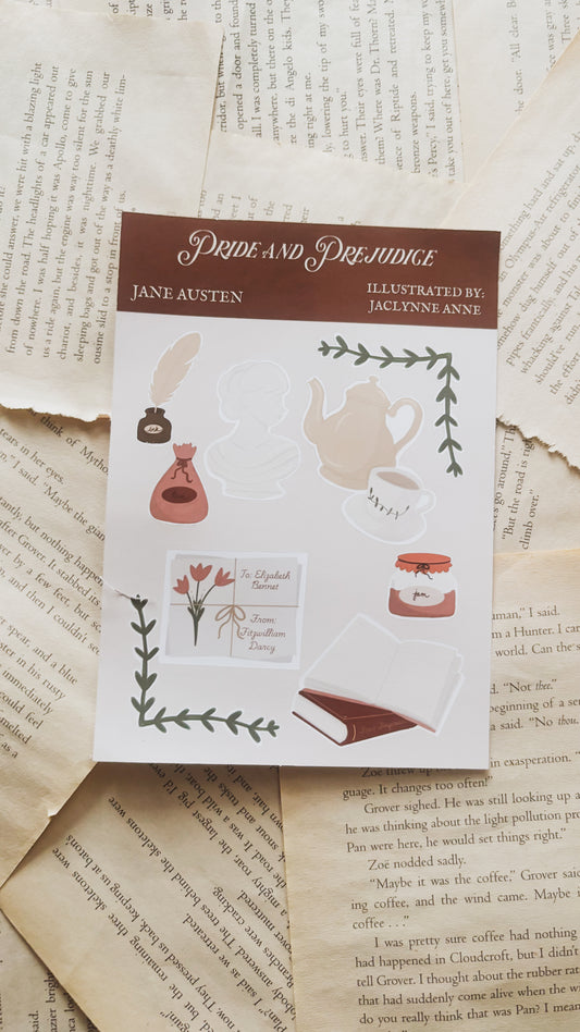 Pride and Prejudice Sticker Sheet