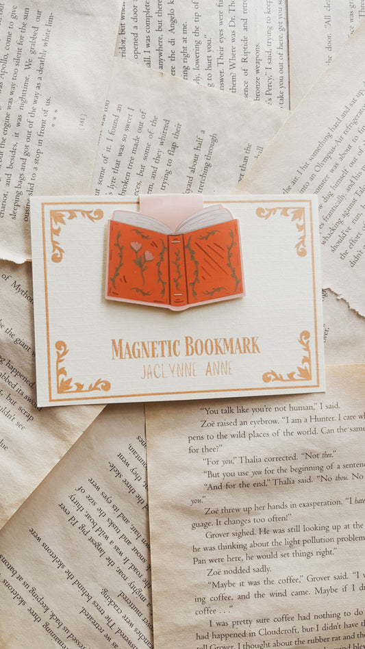 Flower Book Magnetic Bookmark