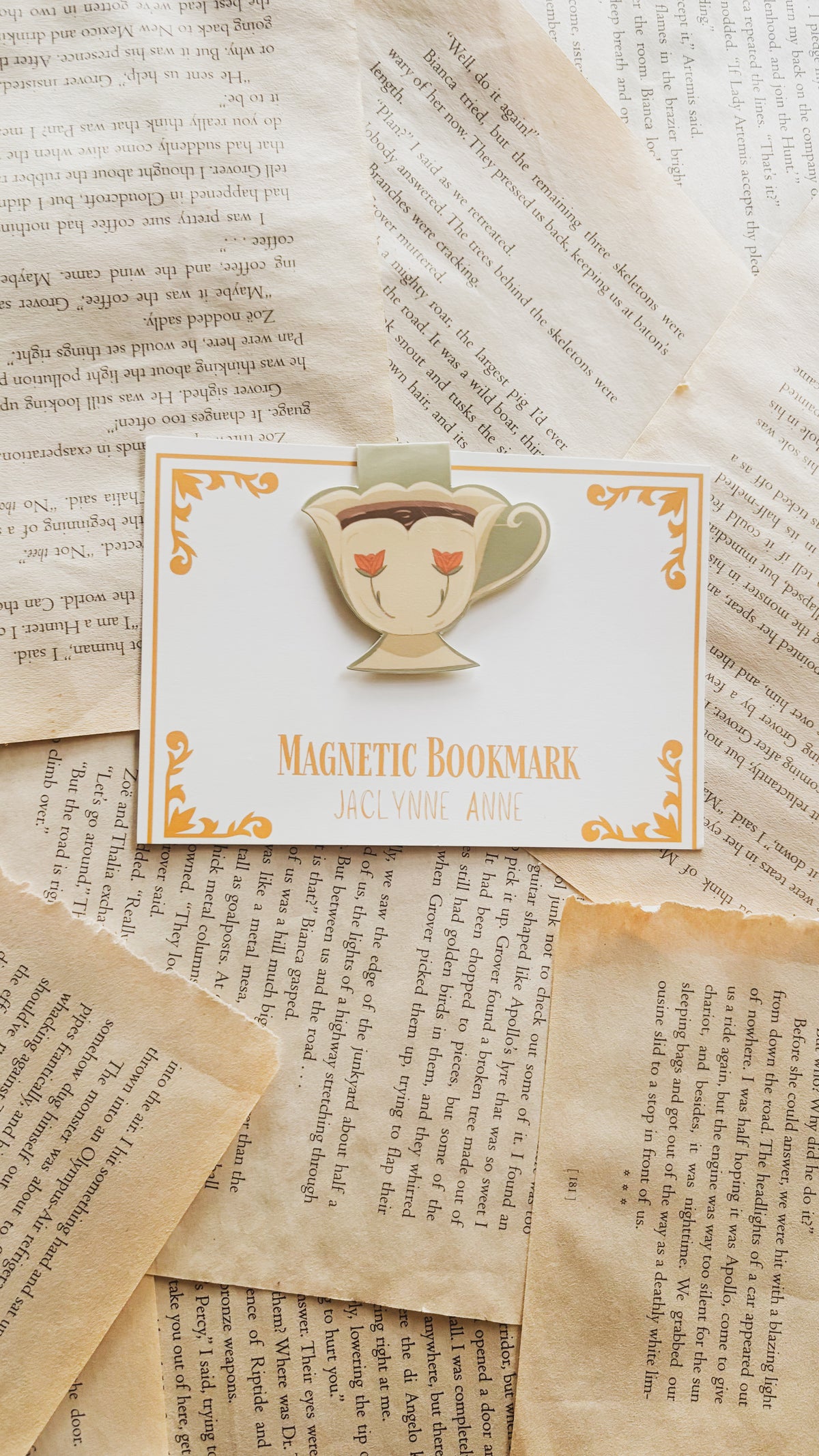 Tea Cup Magnetic Bookmark