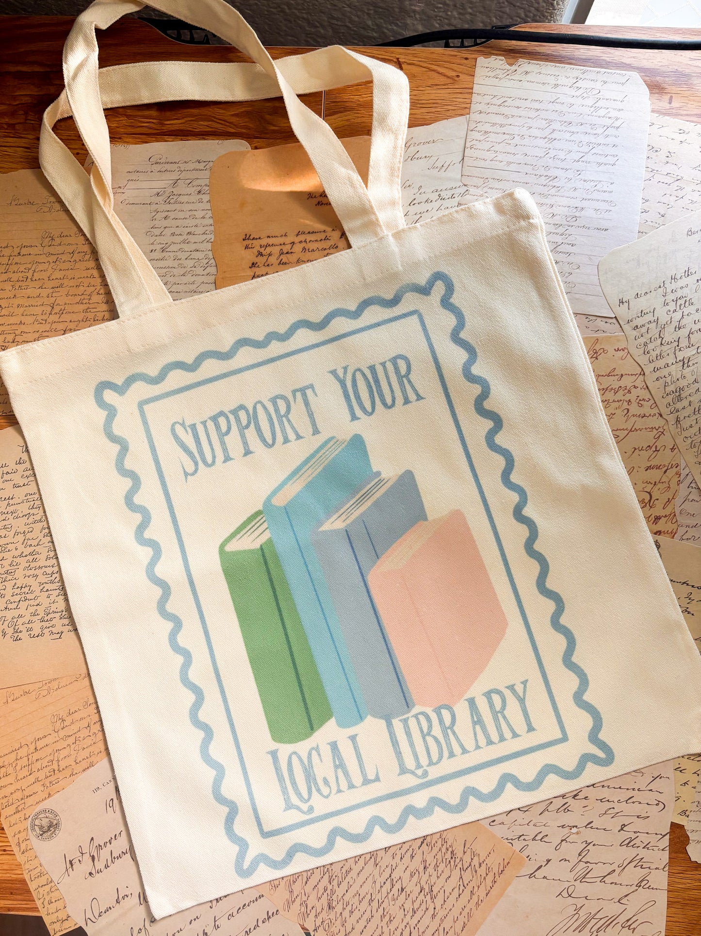 Support Your Local Library Canvas Totebag