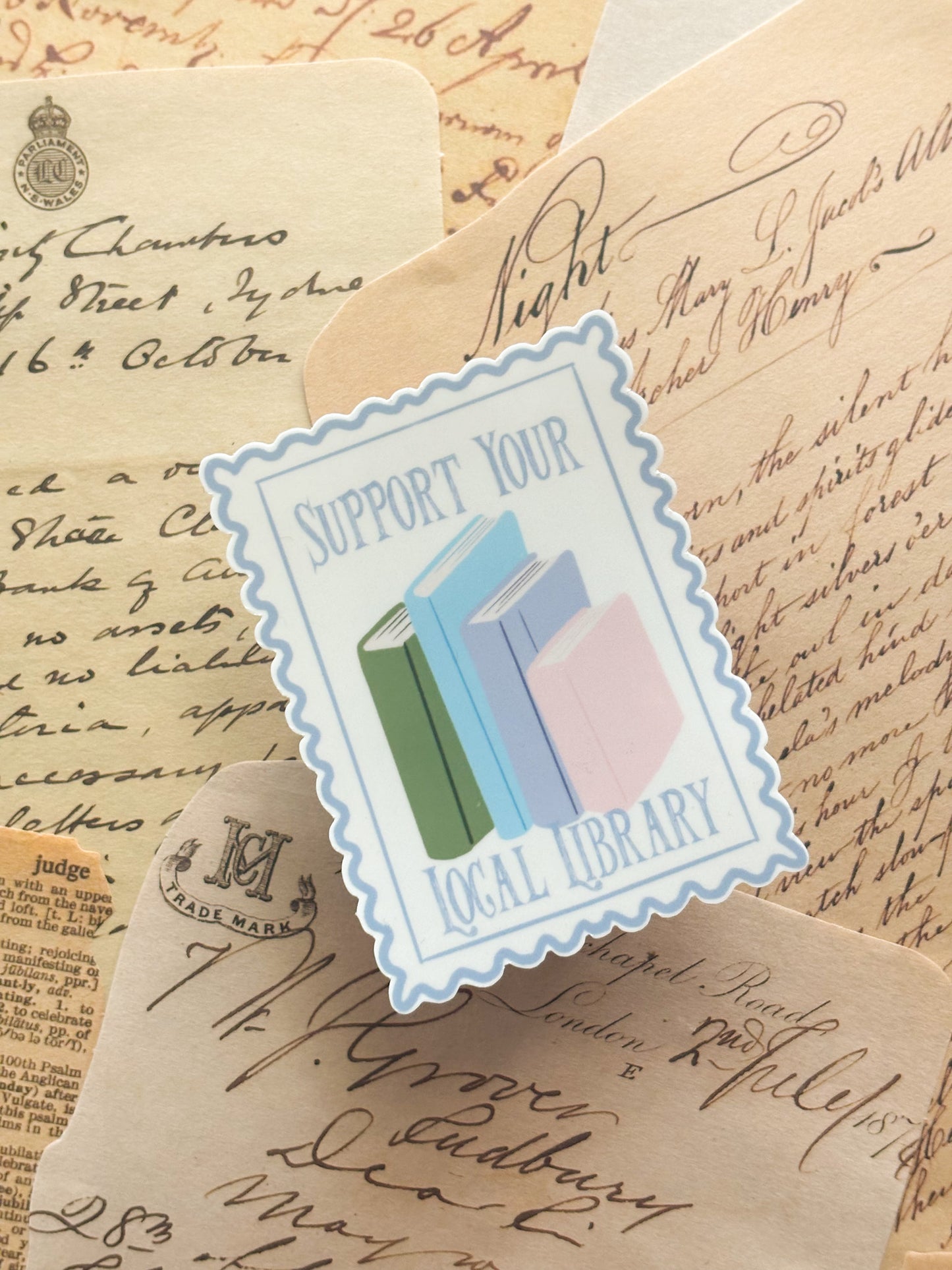 Support your Local Library Vinyl Sticker