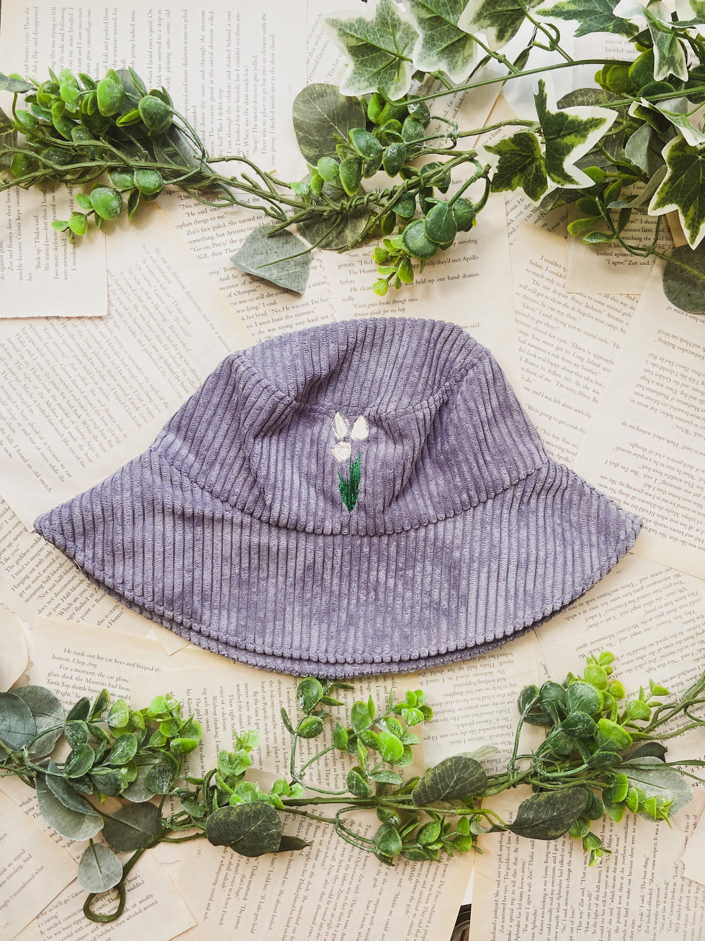 Tulips Corduroy Bucket Hat