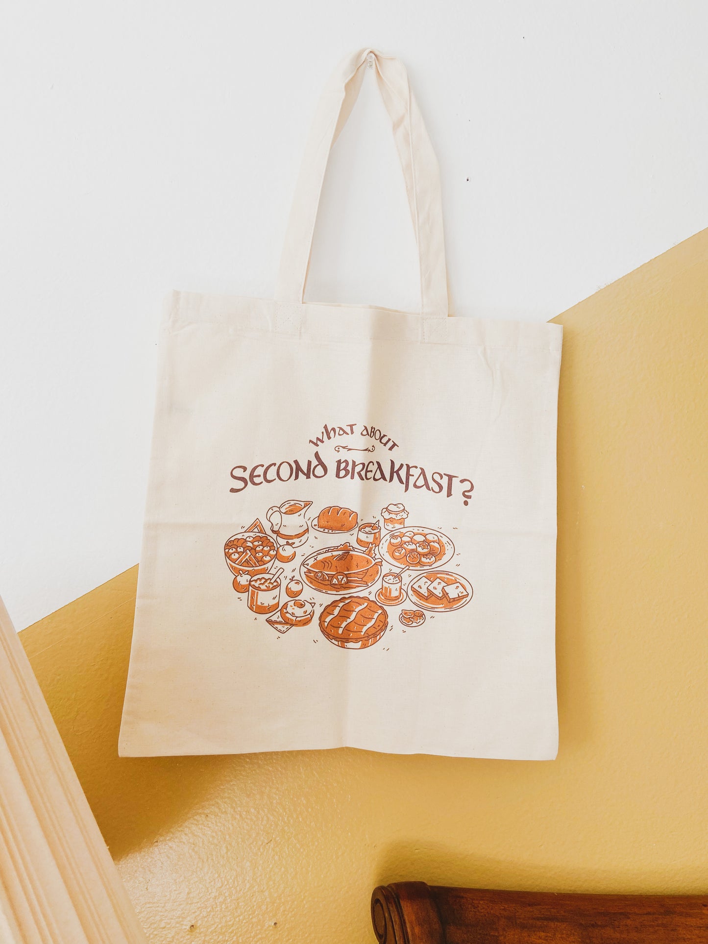 What about second breakfast? Canvas Totebag