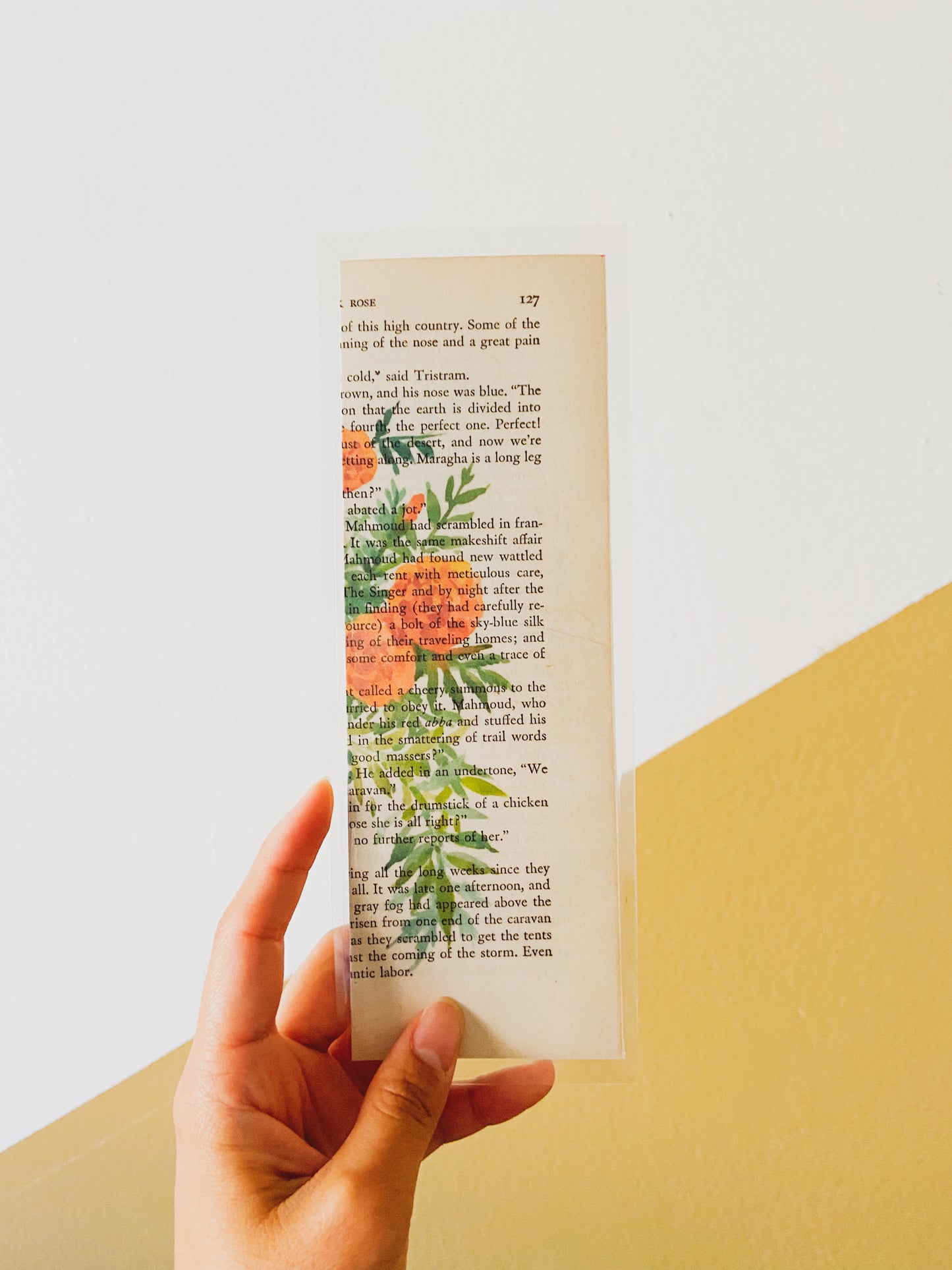 Floral Printed Vintage Bookmark