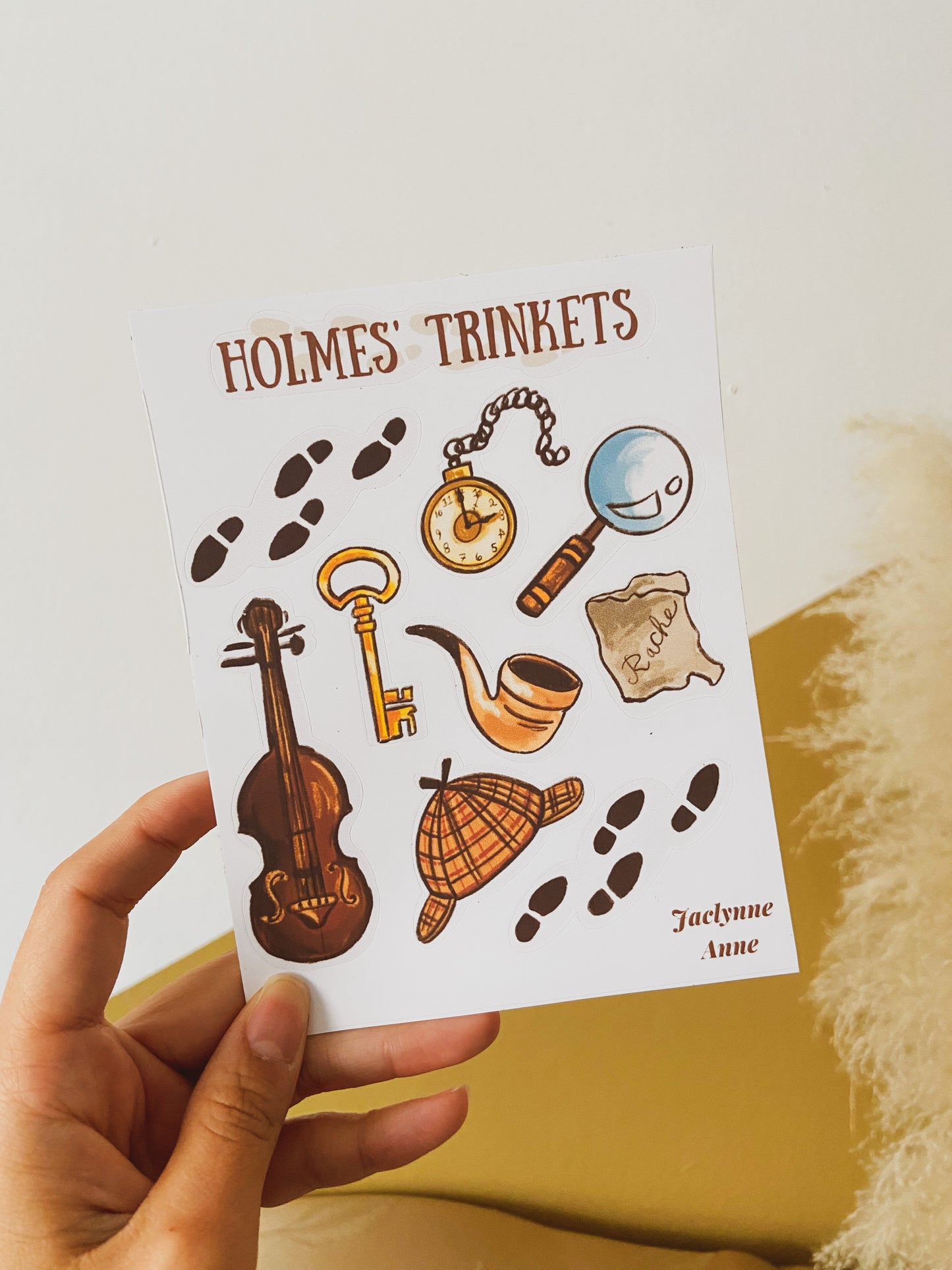 Sherlock Holmes’ Trinkets Sticker Sheet